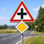 Il segnale mostrato indica un incrocio dove hai la precedenza.